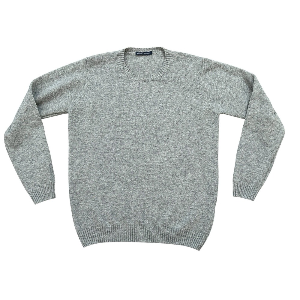 Brandy Melville Sweater Wool Blend Gray Crew Neck One Size Relaxed Fit Cozy
